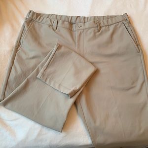 XL tan pants elastic waist
